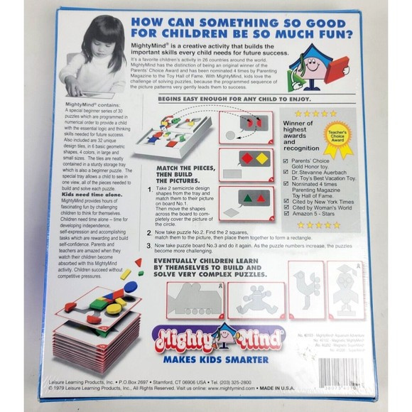 Mighty Mind Puzzle Building Skills Game Makes Kids Smarter Award Winning NEW - Picture 7 of 12